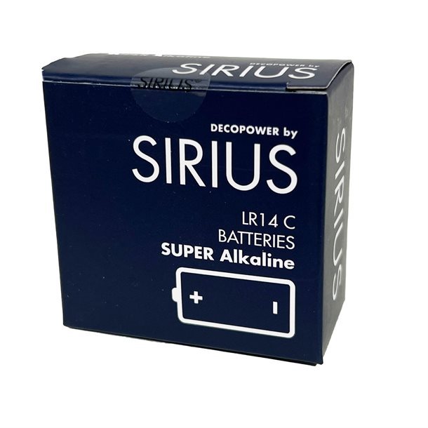 Sirius Decopower LR14 batteri str. C pakke med 2 stk.1,5 volt 88822